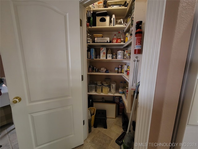 view of pantry