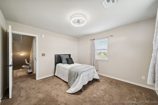 view of carpeted bedroom