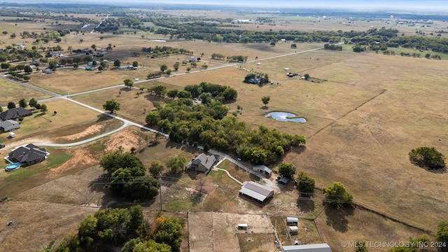 bird's eye view featuring a rural view