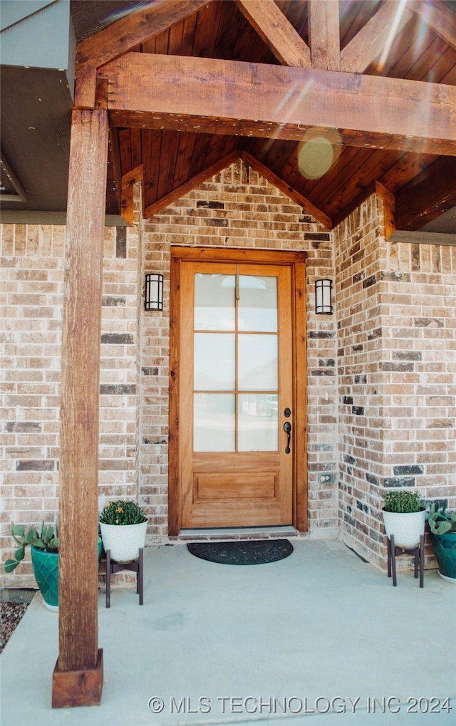 view of doorway to property