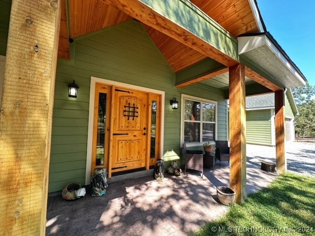 view of doorway to property