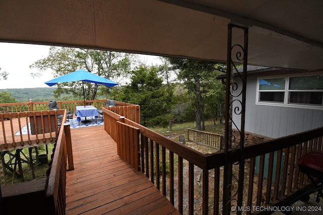 view of wooden terrace