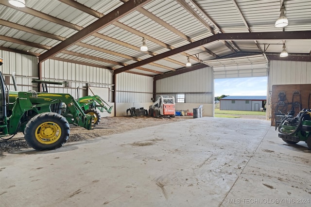 garage with a carport