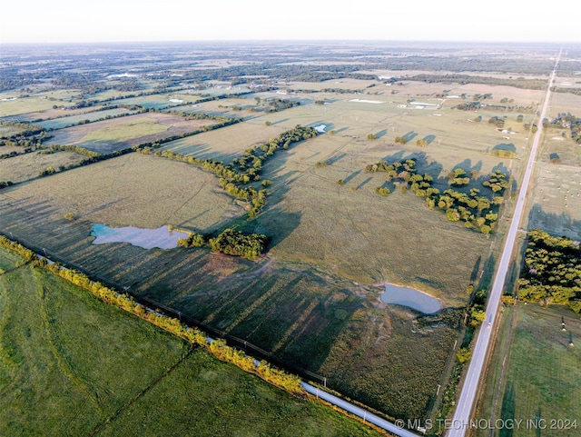 drone / aerial view featuring a rural view