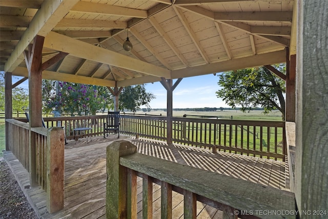 deck featuring a gazebo