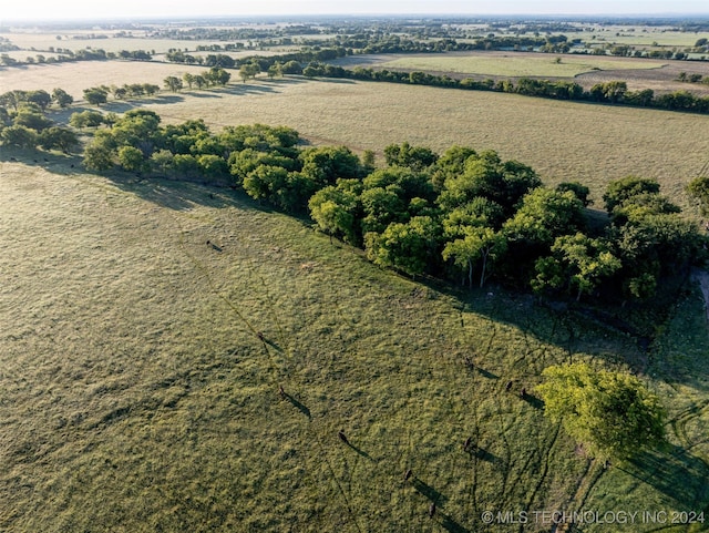 drone / aerial view with a rural view