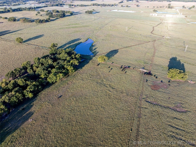 aerial view with a rural view