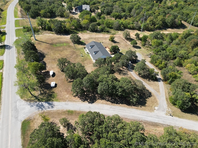 drone / aerial view featuring a rural view