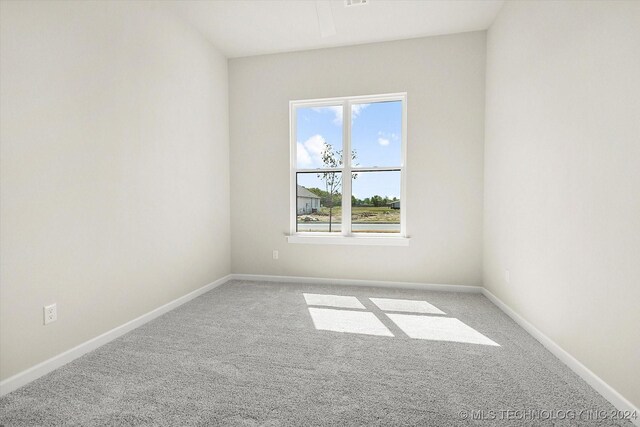 view of carpeted spare room