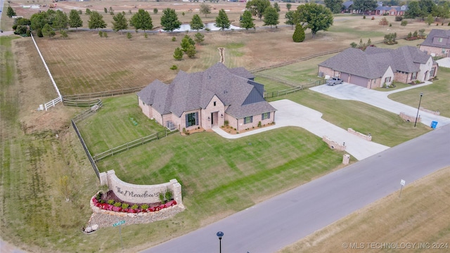 drone / aerial view featuring a rural view