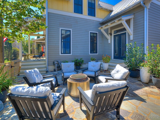 view of patio featuring outdoor lounge area