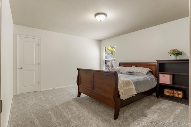 bedroom with carpet floors