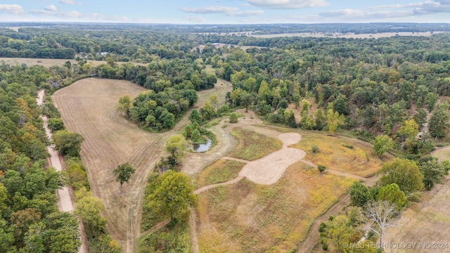 aerial view featuring a rural view