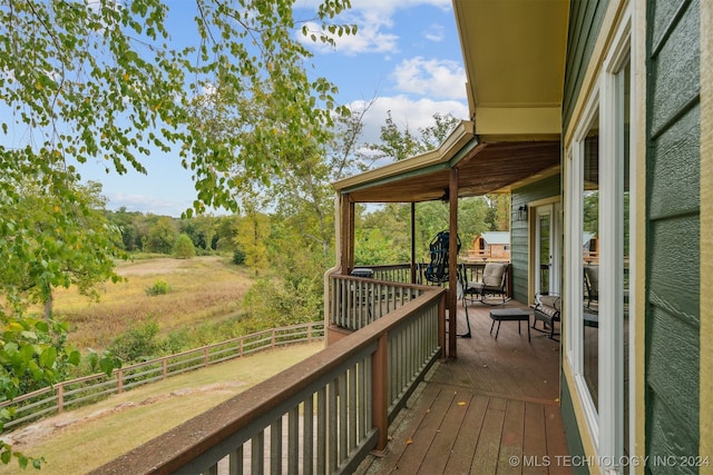 view of wooden deck