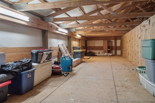 interior space with lofted ceiling