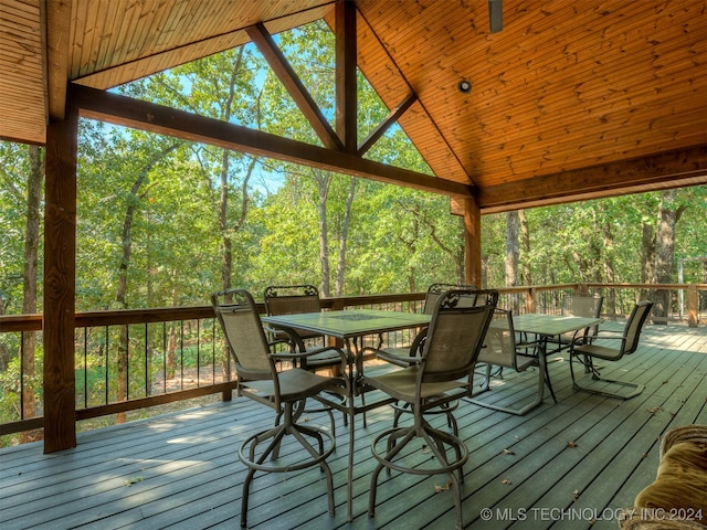 view of wooden deck