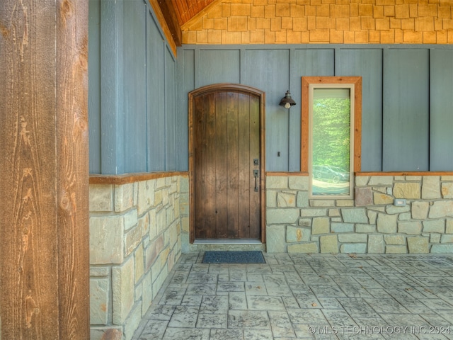 view of doorway to property