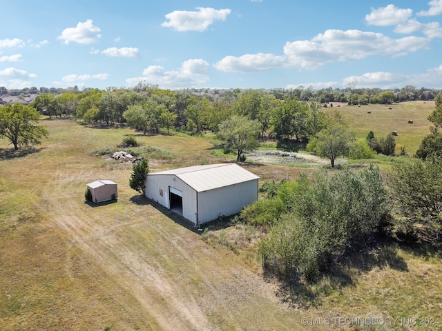 bird's eye view featuring a rural view