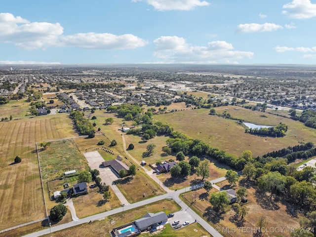 aerial view featuring a rural view