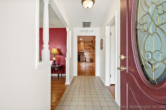 interior space featuring hardwood / wood-style flooring