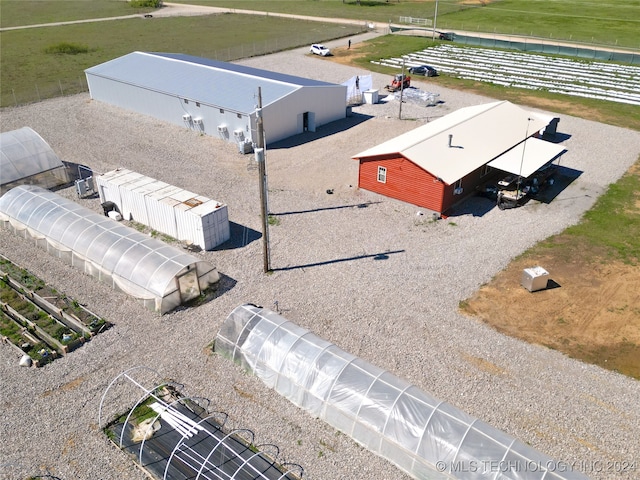 bird's eye view with a rural view