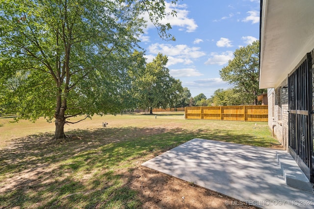 view of yard featuring a patio area