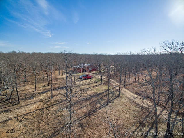 aerial view with a rural view