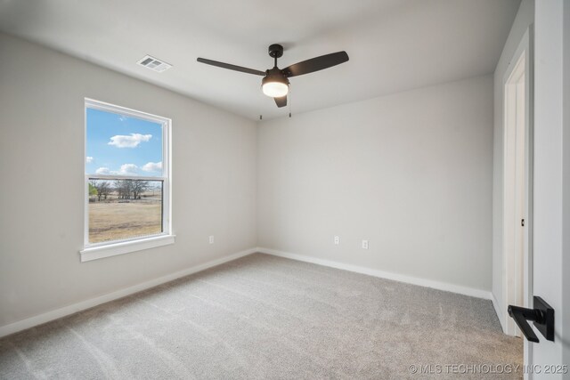 17599 S Harvard Ave, Mounds, OK 74047 - unfurnished room featuring carpet, a ceiling fan, and baseboards