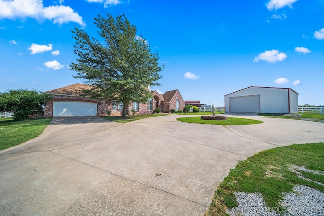 view of front of home with a front yard