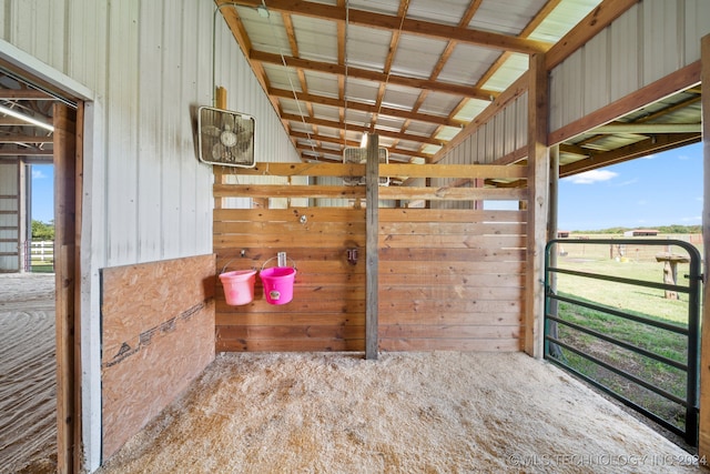 view of horse barn