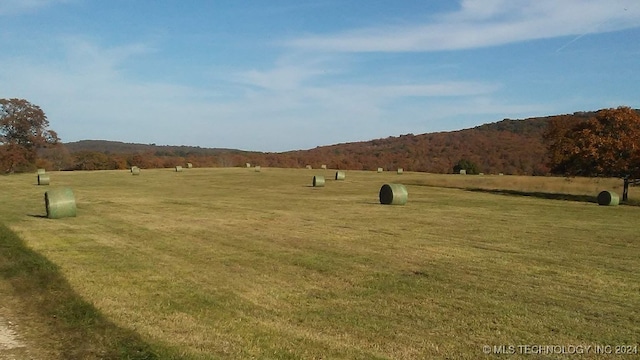 view of mountain feature featuring a rural view