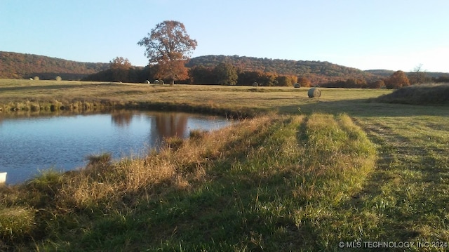 view of water feature featuring a rural view