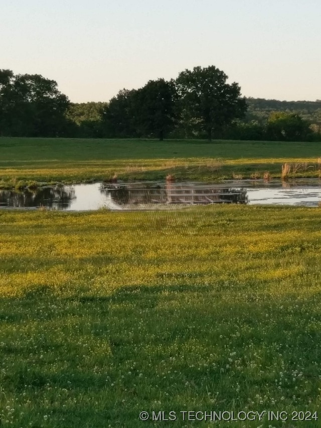 view of yard featuring a water view