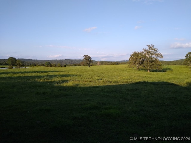 view of yard featuring a rural view