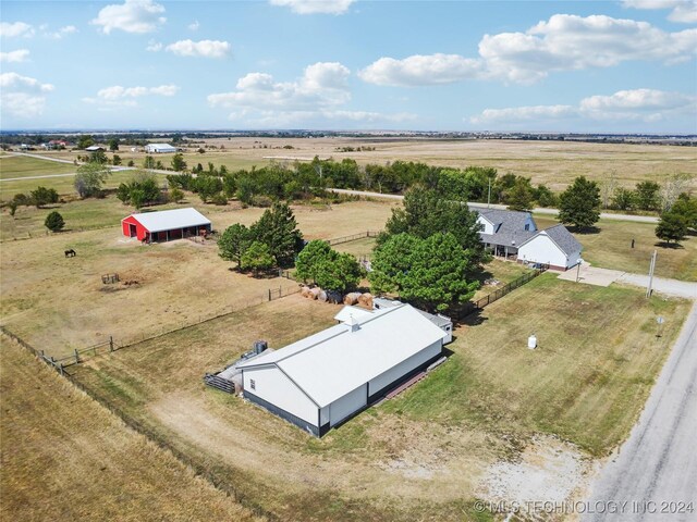 aerial view featuring a rural view