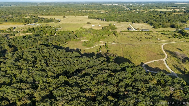 drone / aerial view featuring a rural view