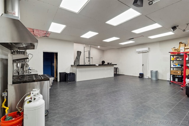 interior space with an AC wall unit