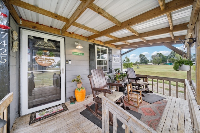 view of wooden deck