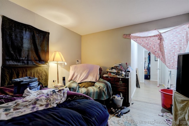 bedroom featuring light hardwood / wood-style flooring