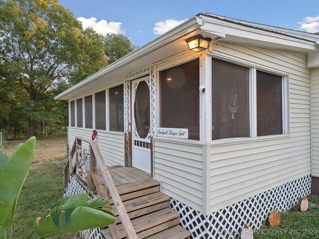 view of doorway to property