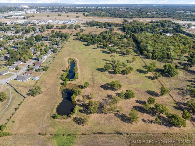 aerial view featuring a rural view