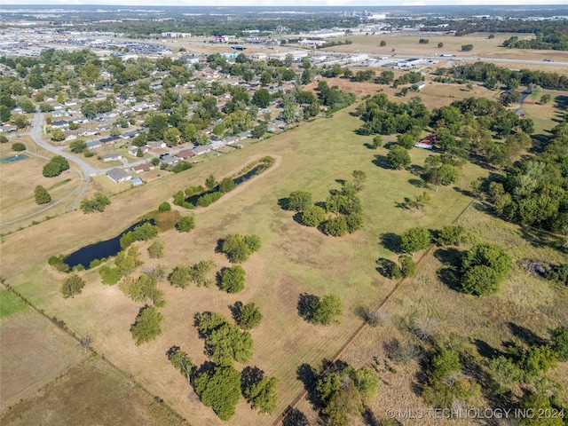 aerial view with a rural view