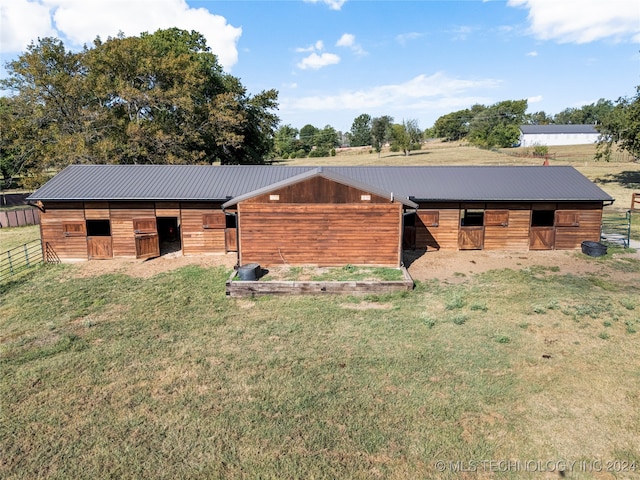 view of horse barn