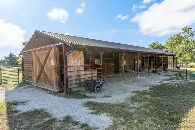 view of horse barn