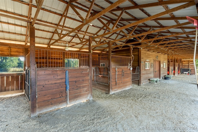 view of horse barn