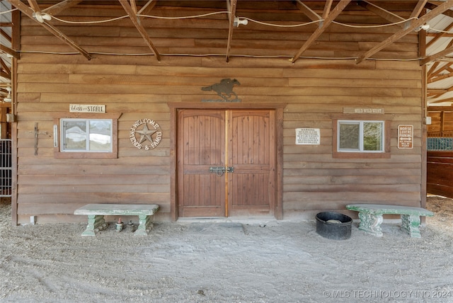 view of horse barn