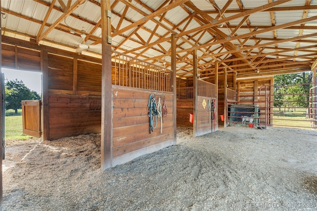 view of horse barn