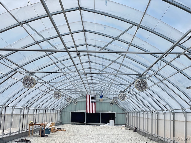 misc room with vaulted ceiling