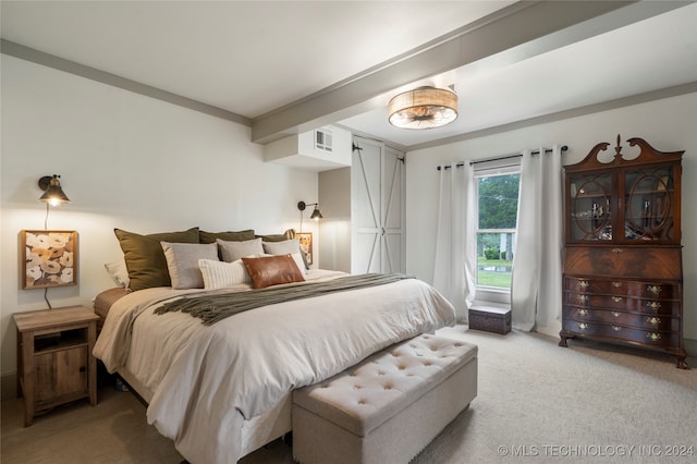 view of carpeted bedroom