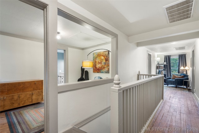 hallway featuring hardwood / wood-style floors